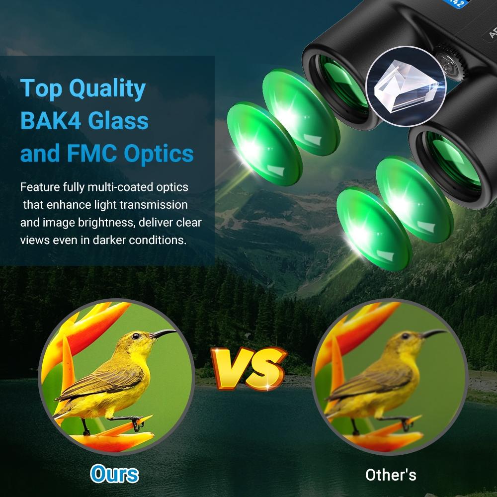 NNEIDS Autofocus 10X42 Binoculars - Fixed Focus Black-3