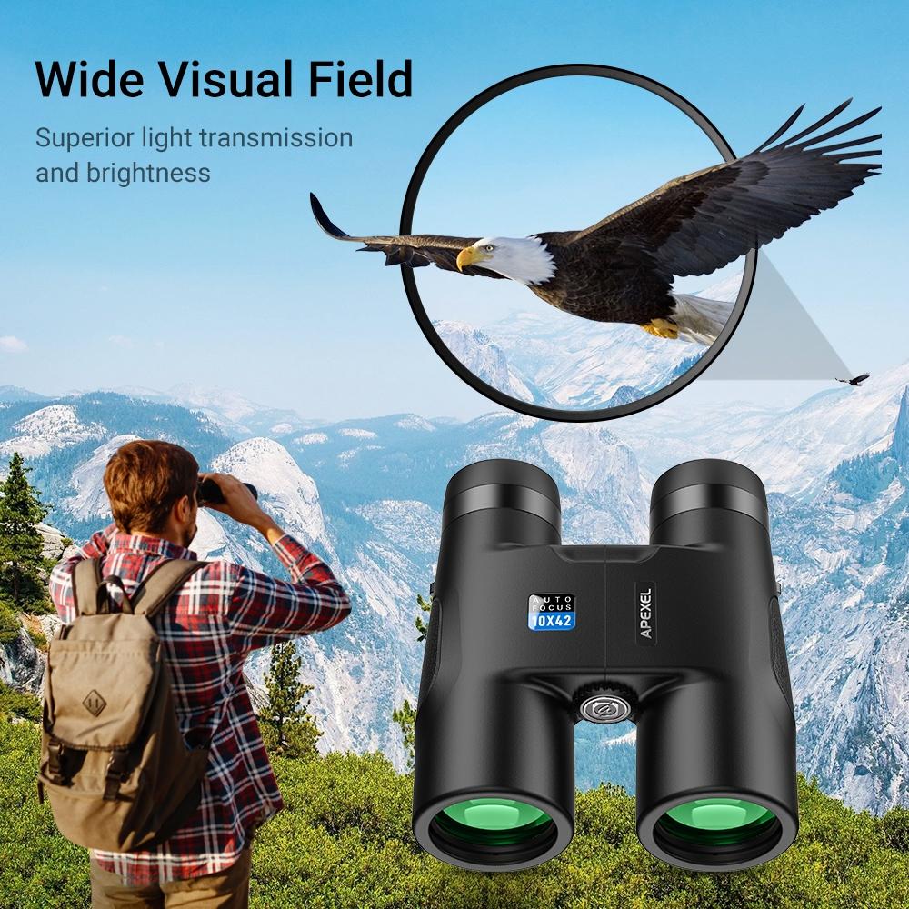 NNEIDS Autofocus 10X42 Binoculars - Fixed Focus Black